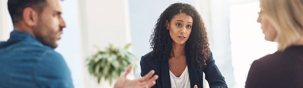 A mediator who practices family law meets with a husband and wife